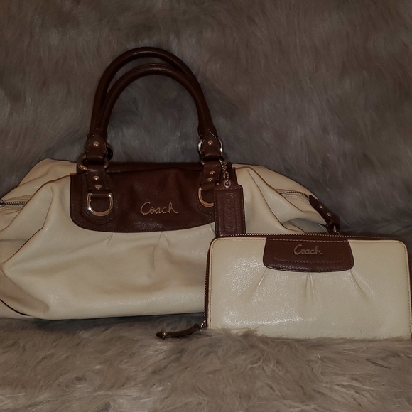 Coach Handbag and Wallet Ashley Signature Large - Picture 1 of 8